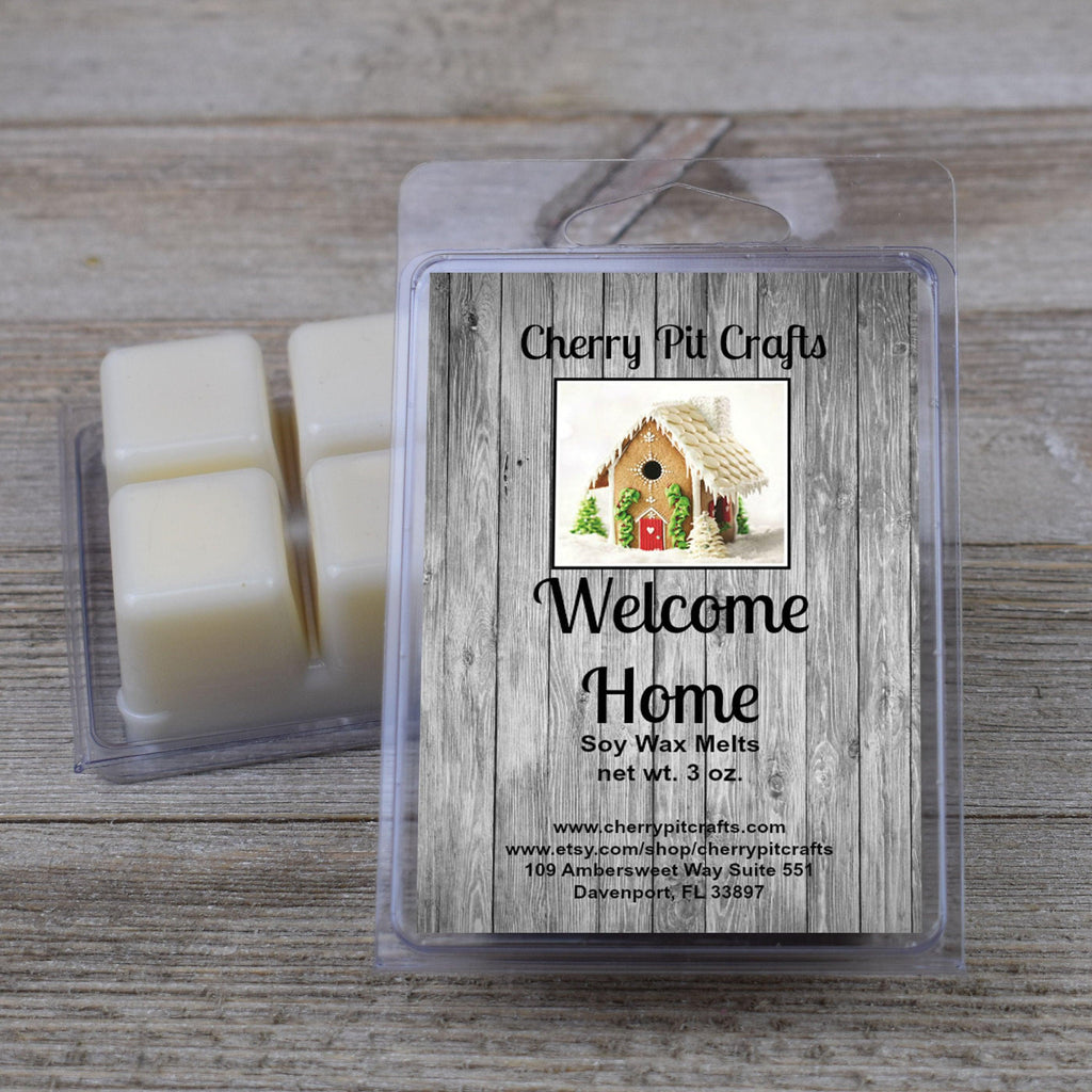 Welcome Home Soy Wax Melts - Get A Whiff @ Cherry Pit Crafts
